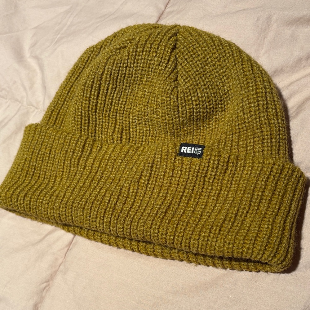 REI Mustard Knit Beanie